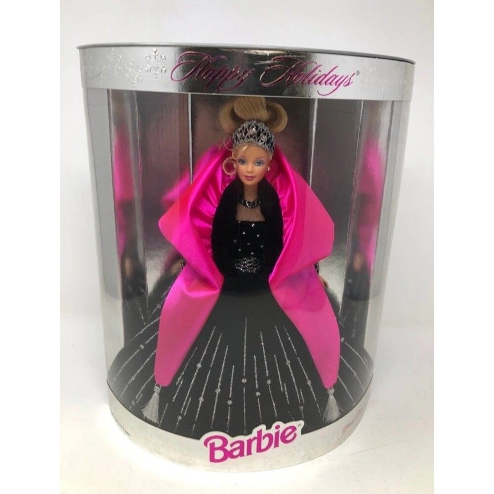 1998 Happy Holidays Barbie Doll Special Edition Mattel 20200 Black Gown NRFB
